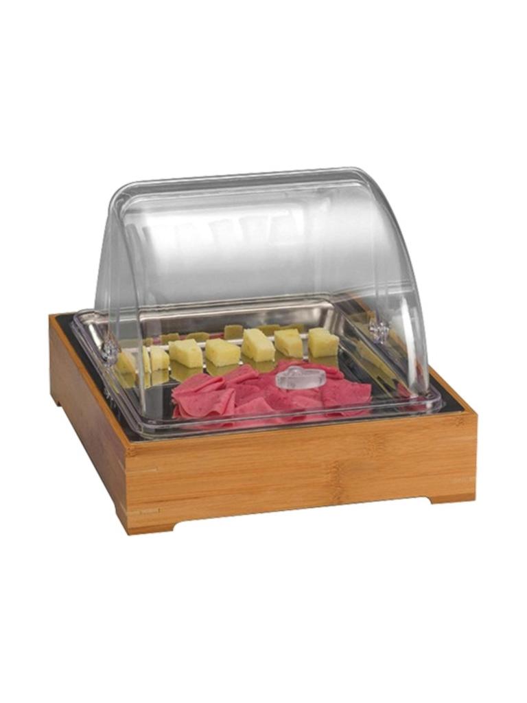 Vitrine buffet - H 25 x 30 x 36 CM - 0,001 KG - Polycarbonate - Couvercle Rolltop - 145255