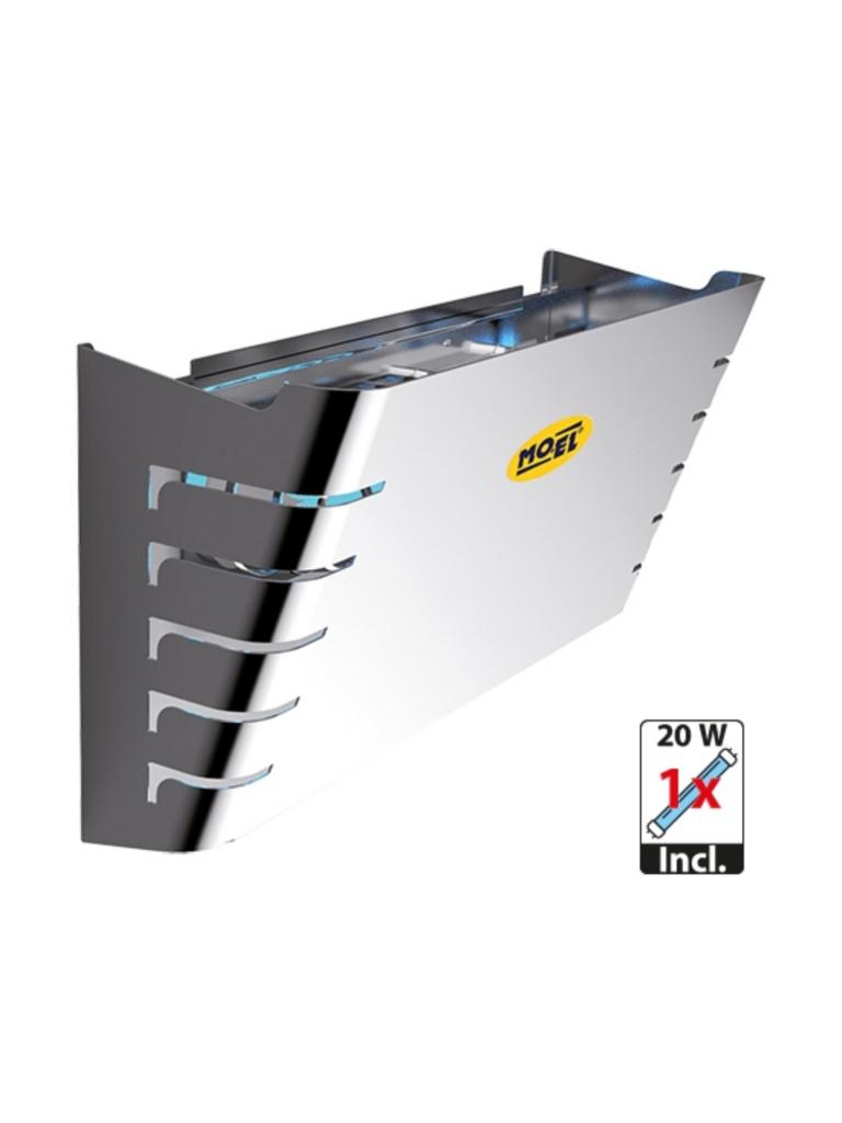 Attrape-insectes - H 27 x 40 x 15 CM - 1,65 KG - 220 - 240 - Sans - Prise V - 20 W - Inox - Mo-el - 505400