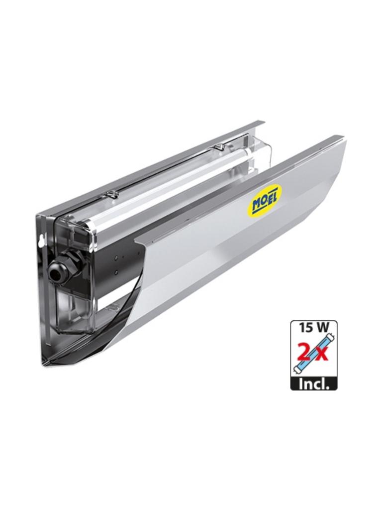 Piège à insectes - H 15,5 x 40 x 12 CM - 1,65 KG - 220 - 240 V - 40 W - Aluminium - Mo-el - 505701
