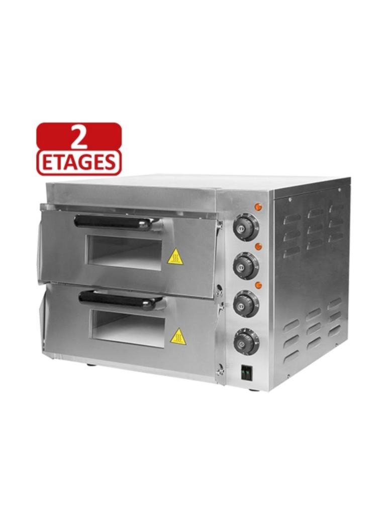 Four à Pizza - H 43,4 x 56 x 58,5 CM - 36 KG - 220 - 240 V - 3000 W - Inox - +50°C / +350°C - Caterchef - 688172