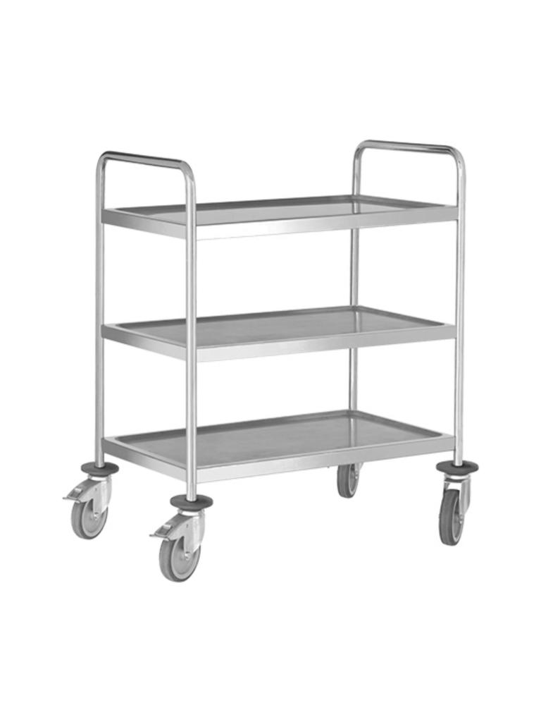 Chariot de service - H 101,5 x 98 x 58 CM - 17 KG - Inox 18/10 - Pujadas - 898436