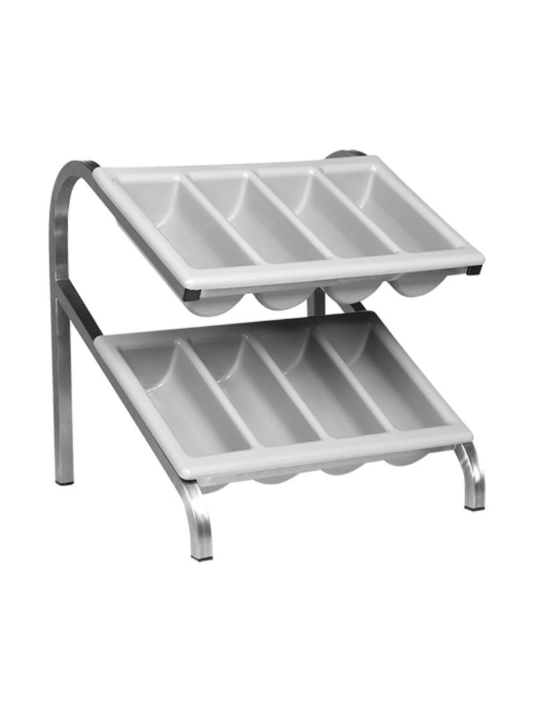 Unité de distribution de couverts - H 58 x 52,6 x 51 CM - 5 KG - Inox - Gris - 921015