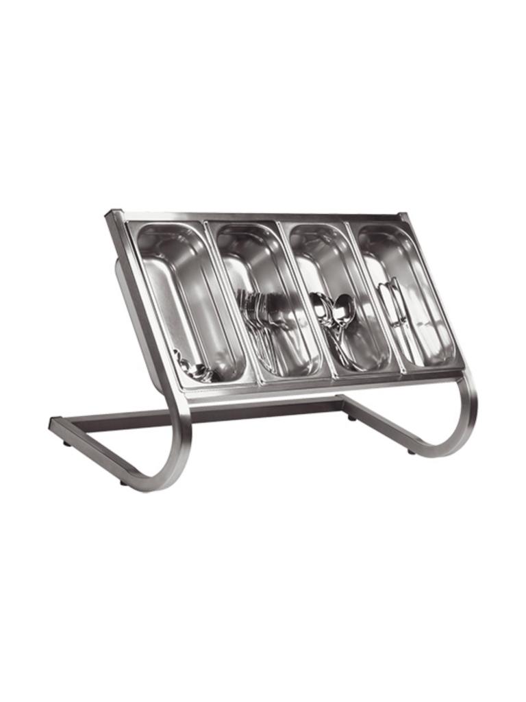 Unité de distribution de couverts - H 43 x 73,8 x 31 CM - 10 KG - Acier inoxydable - 921034