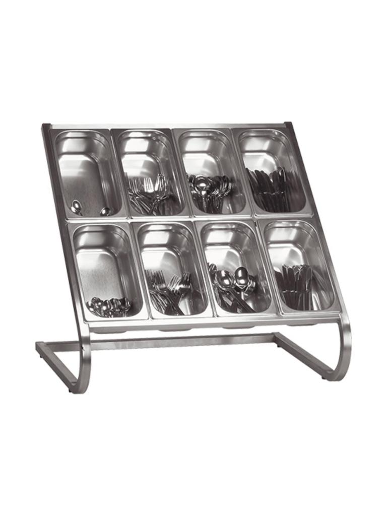 Unité de distribution de couverts - H 60 x 73,8 x 45,6 CM - 10 KG - Acier inoxydable - 921038