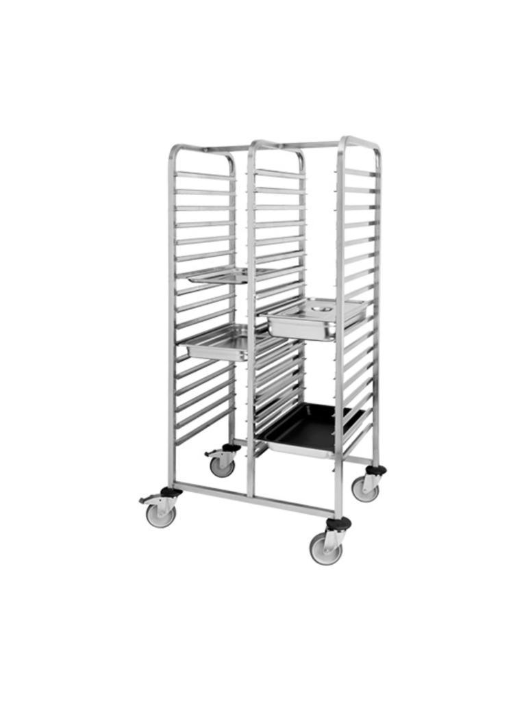 Chariot à étagères - H 171 x 81 x 63,5 CM - 30 KG - Inox - 921063