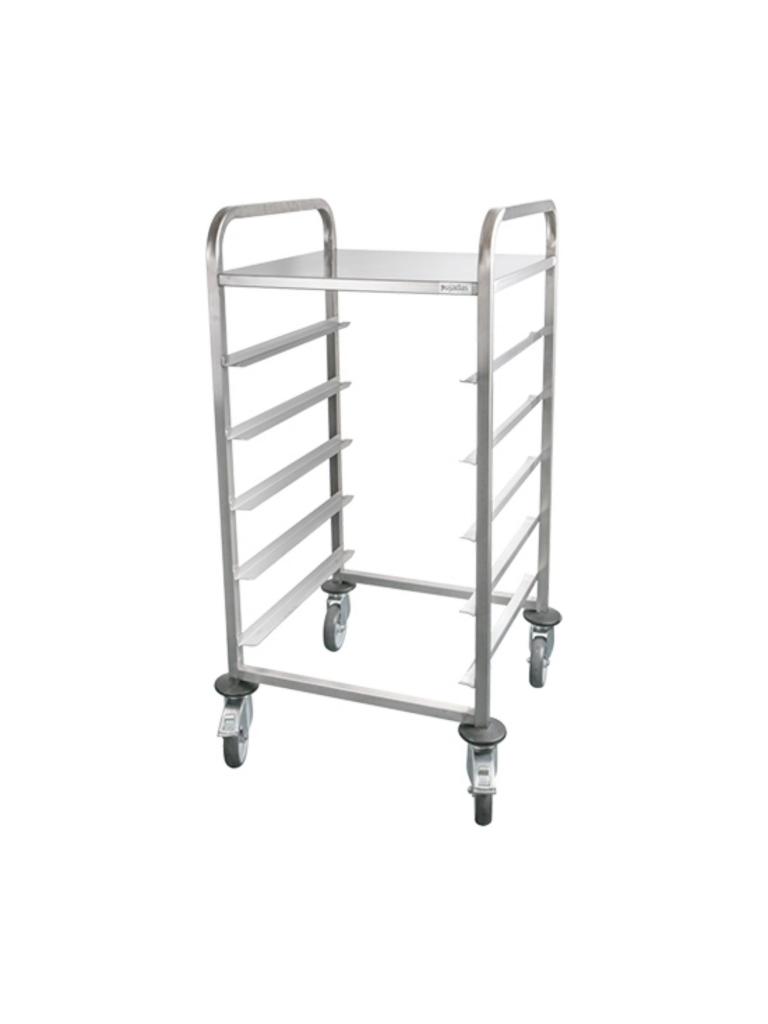 Chariot panier lave-vaisselle - H 116 x 64 x 63,3 CM - 17 KG - Inox - 921151