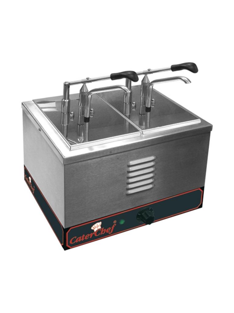 Chauffe Sauces - H 27 x 36.5 x 36 CM - 5 KG - 220 - 240 V - 2000 W - Inox - 7.6 Litre - +0°C / +90°C - Caterchef - 688225