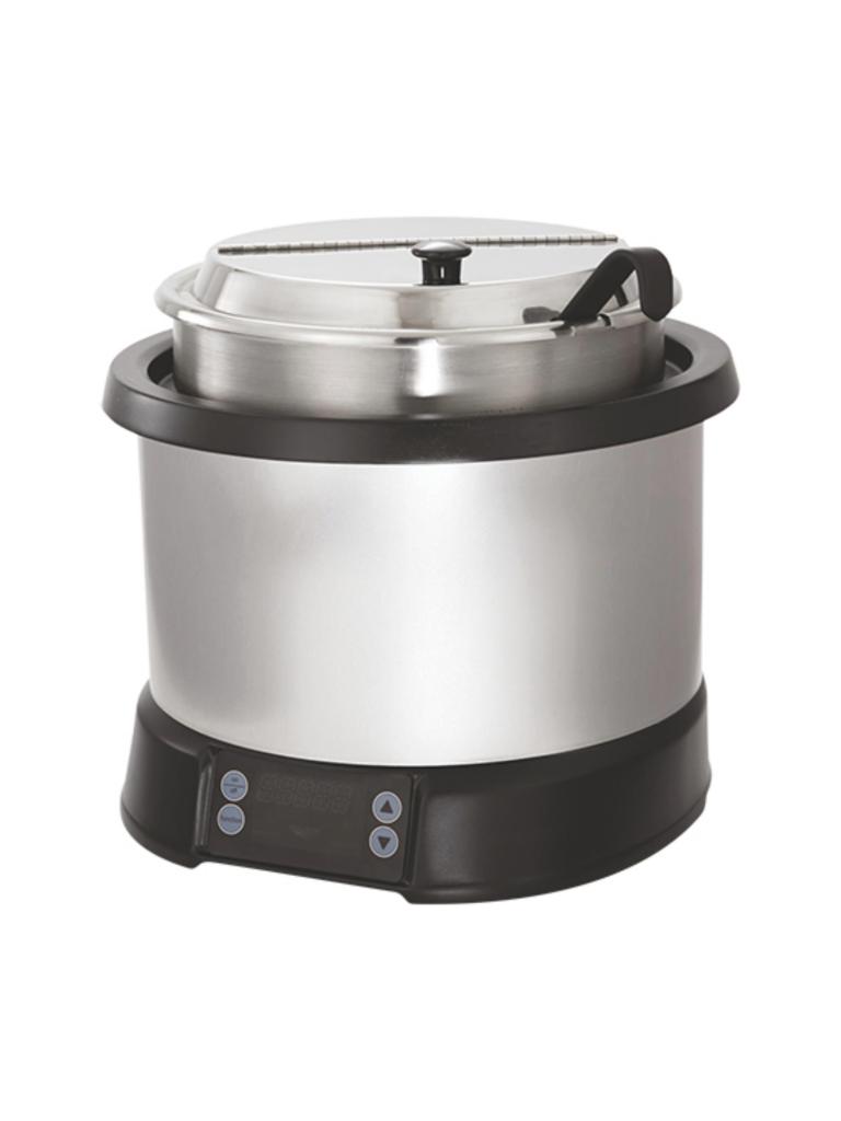Marmite à soupe - H 34,2 CM - 6,12 KG - Ø35,3 CM - 220 - 240 V - 800 W - 10,4 Litre - Couvercle à charnière - Pujadas - 721110