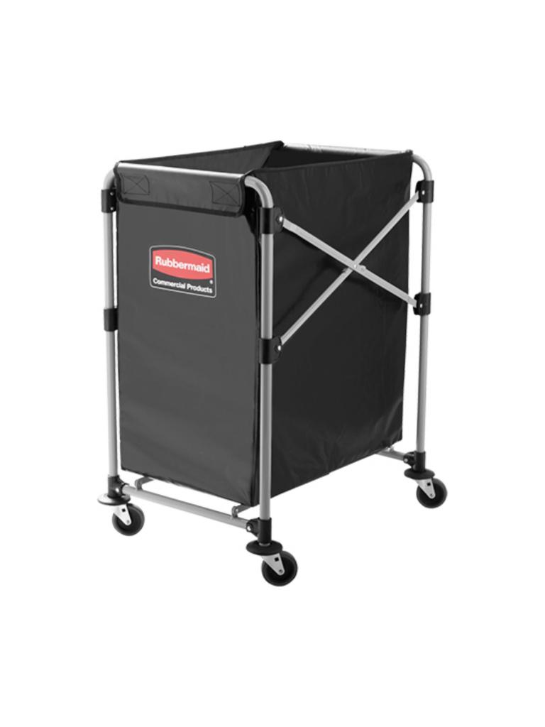 Chariot pour sacs à linge - H 83,9 x 51,6 x 61,3 CM - 6 KG - Acier enduit de poudre - Gris - 150 Litres - Rubbermaid - RM9240