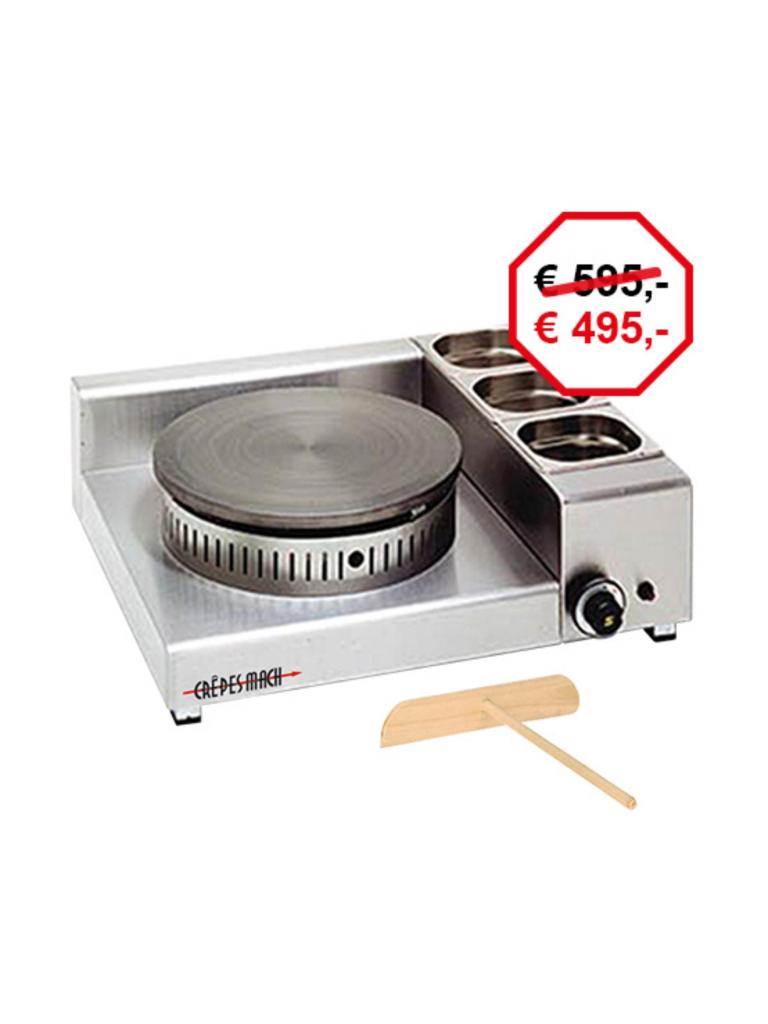 Appareil à crêpes - H 21 x 68 x 57 CM - 20 KG - Ø40 CM - Gaz propane - Fonte - Mach - 321410
