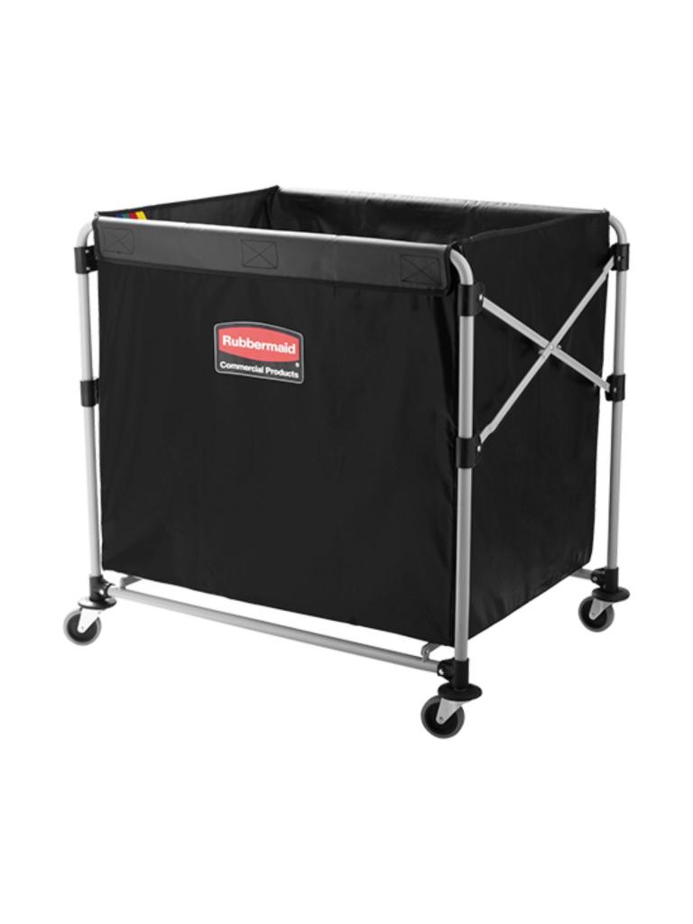 Chariot pour sacs à linge - H 83,9 x 88,9 x 61,3 CM - 7,8 KG - Acier enduit de poudre - Gris - 300 Litres - Rubbermaid - RM9241