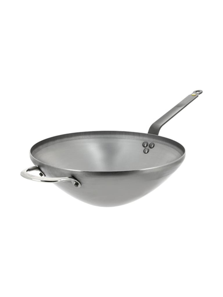 Wok - H 10 CM - 1.96 KG - Ø32 CM - Tôle - De Buyer - 001060