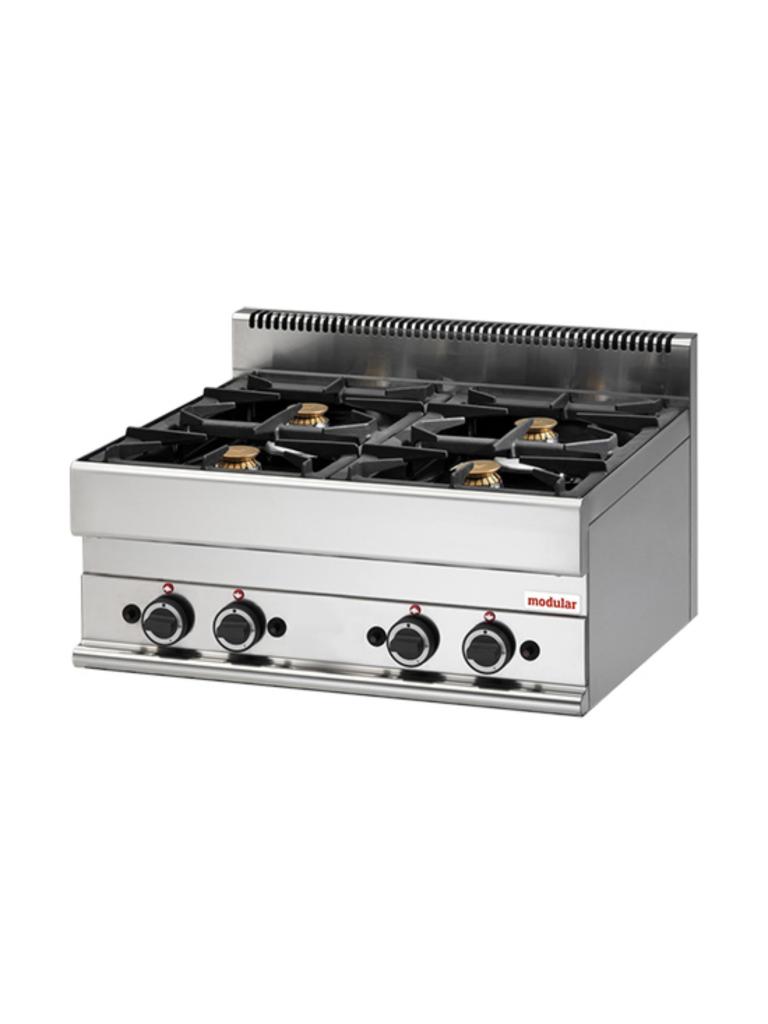 Cuisinière - H 28 x 70 x 65 CM - 34 KG - Gaz Naturel - 17,2 CM - Inox - Gaz - Modulaire - 316004