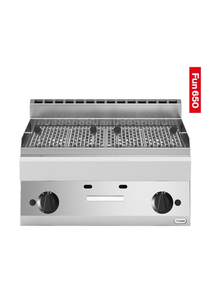 Gril Pierre De Lave - H 28 x 70 x 65 CM - 50 KG - Gaz Naturel - 11 CM - Inox - Modulaire - 316311