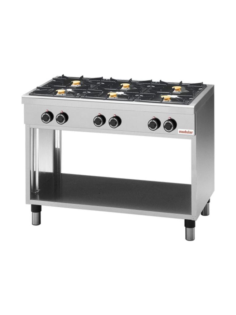 Table de cuisson - H 85 x 110 x 65 CM - 60 KG - Gaz propane - 25,8 CM - Inox - Gaz - Modulaire - 316326