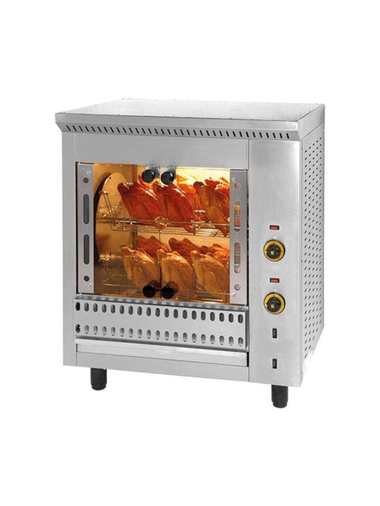 Four Grill Poulet - H 98 x 82,5 x 64 CM - 41 KG - 380 - 415 - Sans - Prise V - 4500 W - Inox - Mach - 321216