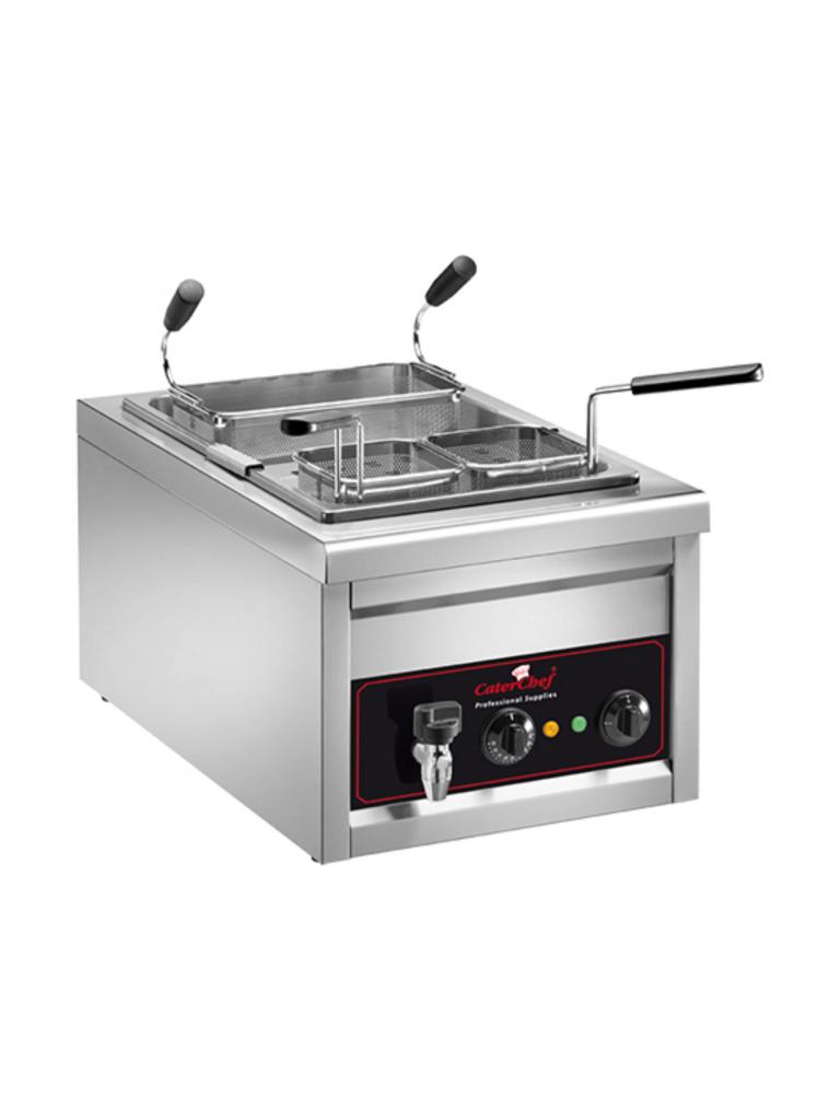 Cuiseur à pâtes - H 34 x 40 x 70 CM - 11,2 KG - 220 - 240 V - 3500 W - Inox - 18 Litre - +30°C / +120°C - Cater Chef - 508125