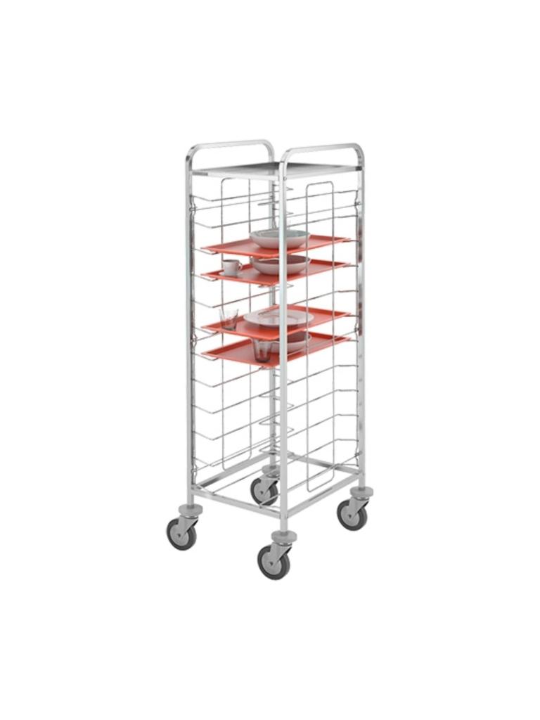 Chariot à étagères - H 163,2 x 51,2 x 61,2 CM - 0,1 KG - Inox - 535040