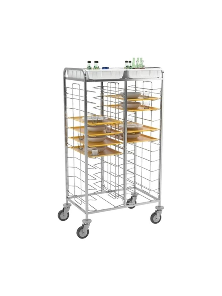 Chariot à étagères - H 163,2 x 93,2 x 61,2 CM - 0,1 KG - Inox - 535042