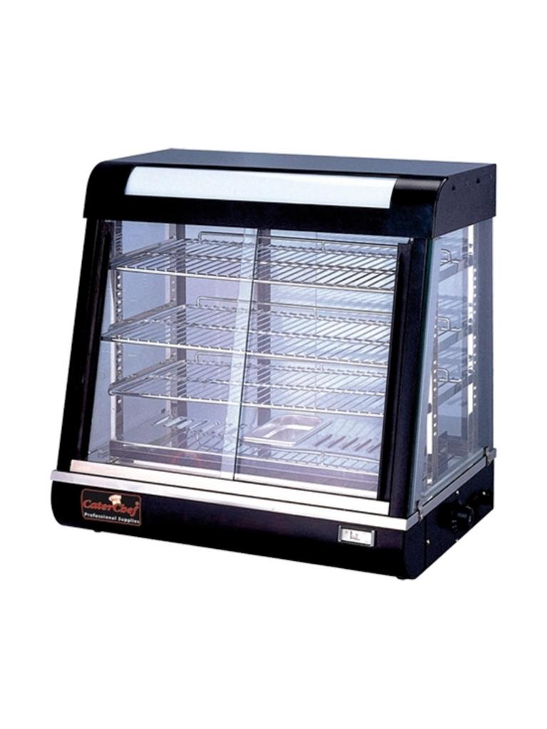 Vitrine chauffante - H 64.5 x 66 x 43.7 CM - 37 KG - 220 - 240 V - 1840 W - Inox - +30°C / +110°C - Caterchef - 680070