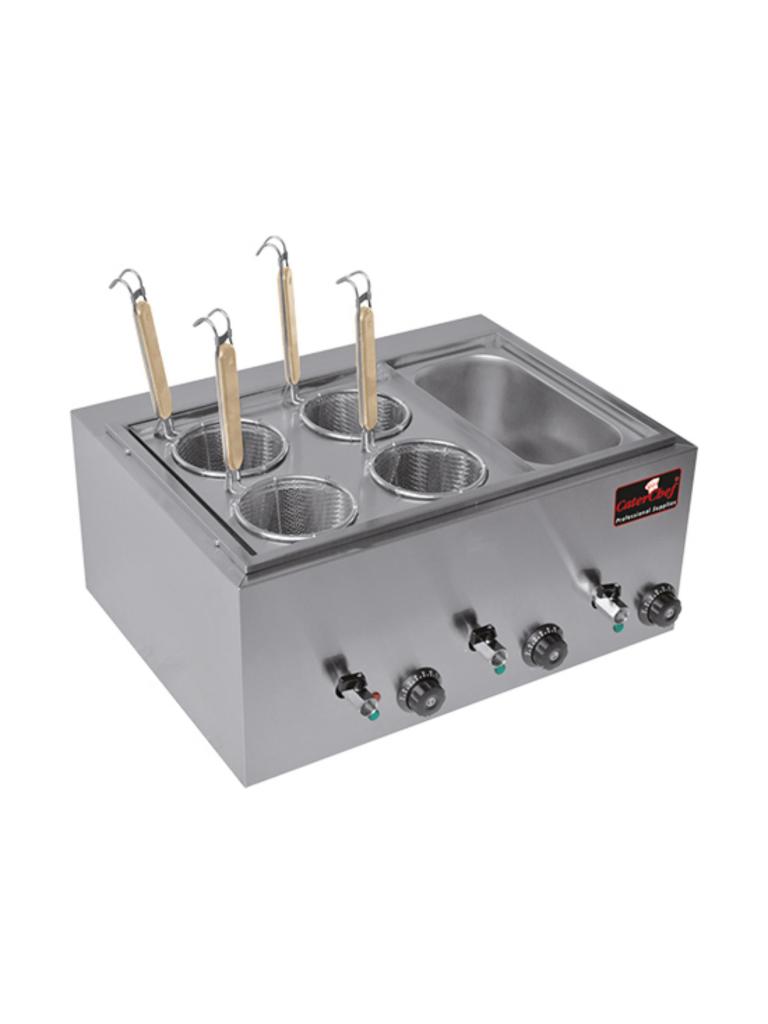 Cuiseur à Pâtes - H 31 x 60.5 x 51 CM - 13.1 KG - 220 - 240 V - 3000 W - Inox - 13.2 Litre - +30°C / +100°C - Caterchef - 688242