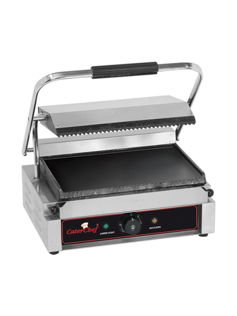 Grille de contact Sologrande - H 19,3 x 41 x 32 CM - 19 KG - 220-240 V - 2200 W - Fonte - Striée / Lisse - +50°C / +300°C - Caterchef - 688410