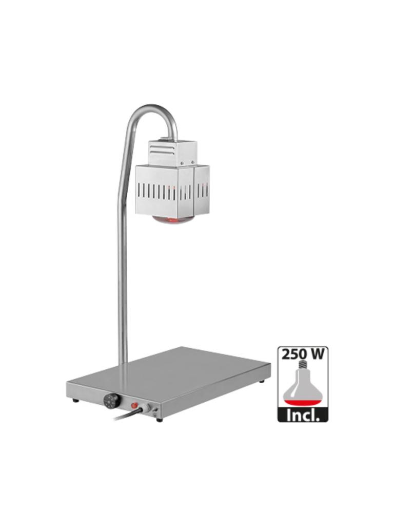 Plaque chauffante M/Lampe - H 83,1 x 35,3 x 55,3 CM - 14 KG - 220 - 240 V - 750 W - Inox 18/10 - 710110