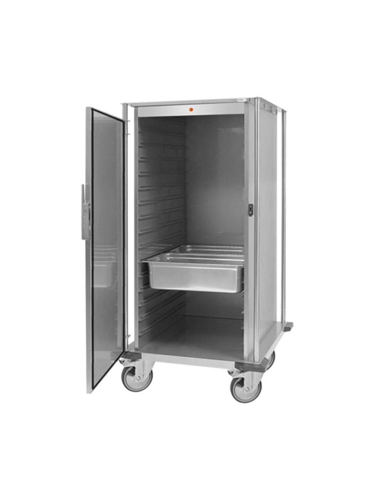 Chariot chauffant - GN 2/1 - H 157,2 x 77,2 x 87,5 CM - 220-240 V - 1700 W - Inox - +30°C / +90°C - Caterchef - 710120