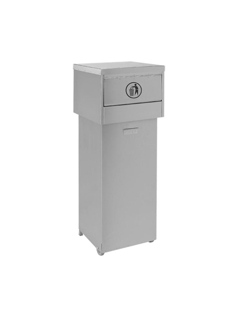 Poubelle - H 122 x 42 x 42 CM - 24 KG - Inox - 136 Litres - 921210