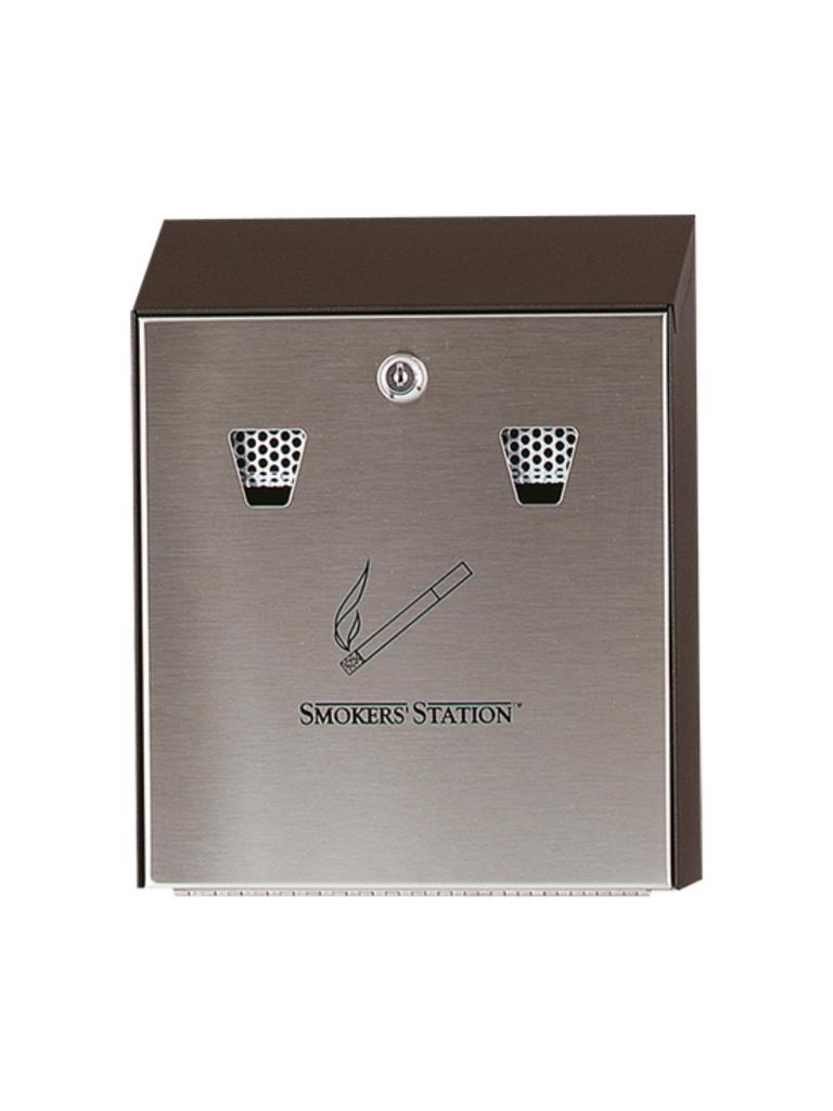 Cendrier Mural - H 31,8 x 25,4 x 7,6 CM - 3 KG - Acier - Noir - Rubbermaid - RM3804