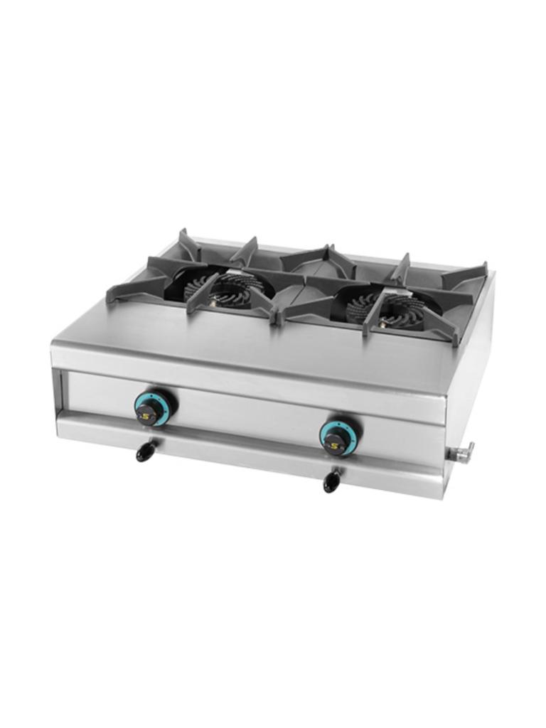 Cuisinière - H 25 x 74 x 60 CM - 26 KG - Gaz propane - 20 CM - Inox - Gaz - Mach - 321212