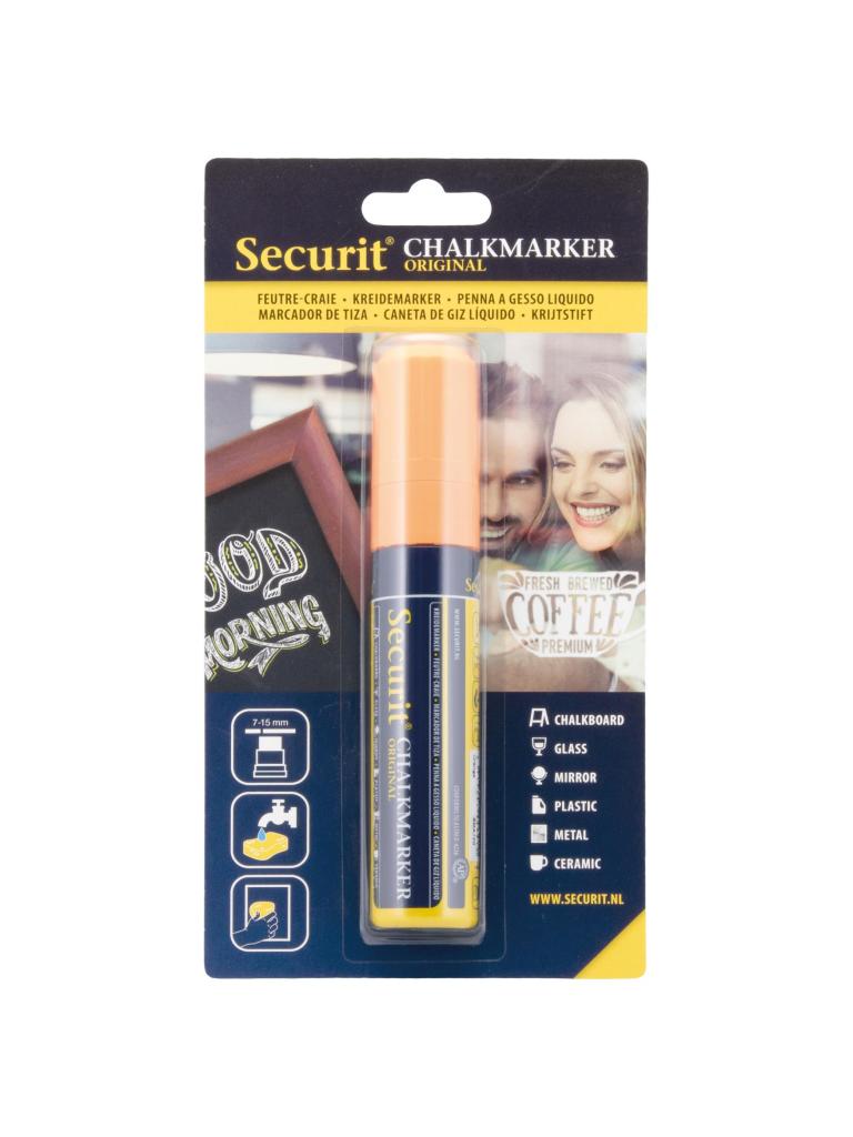 Marqueur craie Blister - Bloc point - Orange - 7-15 MM - Securit