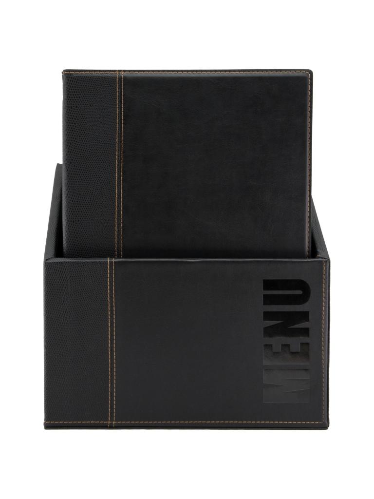 Boîte menu - Tendance - 20 pièces - H 37,4 x 22 x 30 CM - Noir - Securit - MC-BOX-TRA4-BL