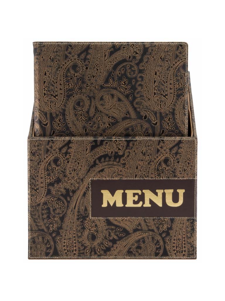 Boîte à menu - 10 pièces - A4 - Motif Paisley - Cuir synthétique/Polypropylène - Securit