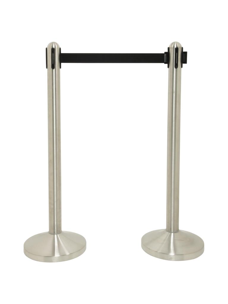 Poteau de barrière - 210 CM - 2 pièces - H 98 x 35 x 16 CM - Argent - Securit - RS-RT-RVS-BL-SET