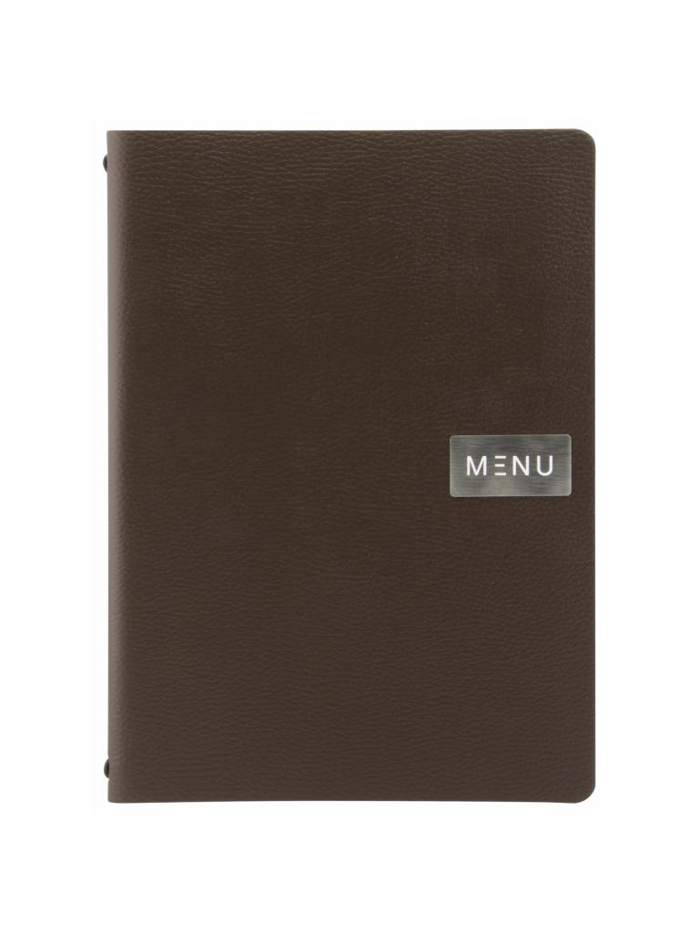 Menu - Brut - A4 - H 33,2 x 24,6 x 0,5 CM - Marron - Securit - MC-LRA4-RWBR