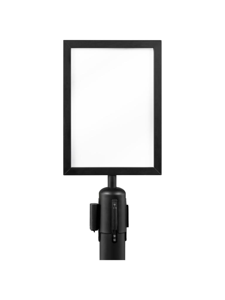Panneau périmétrique - Poteau de barrière - Noir - acier inoxydable - Securit