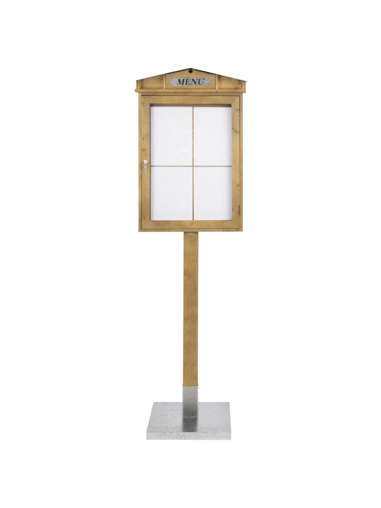 Menukaart Display - Led Verlichting - Bruin - Hout - H 82 x B 53 CM - Securit