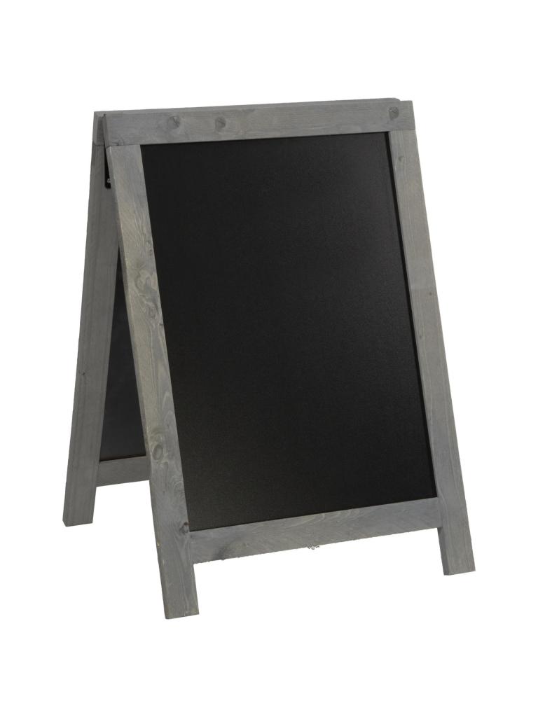 Tableau noir - Trottoir - H 85 x 55 x 4,5 CM - Gris - Securit - SBD-NG-85