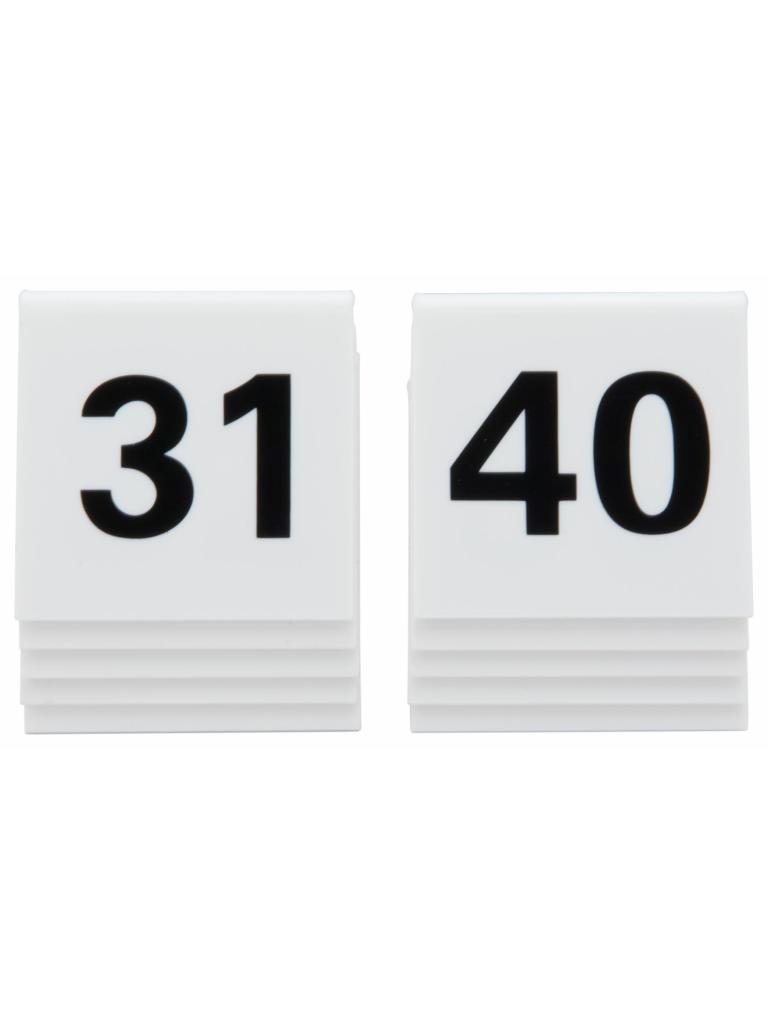 Numéro de table - 31-40 - Blanc - Securit