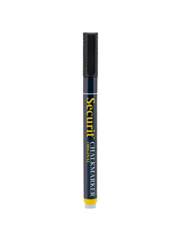 Marqueur craie - Liquide - 1-2mm - H 14 x 1,5 x 1 CM - Noir - Securit - SMA100-BL