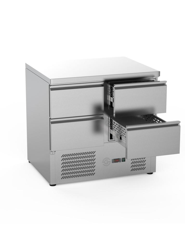 Table frigorifique - 4 tiroirs - H 88 x 90 x 70 CM - 240 Litre - Inox - G-Line
