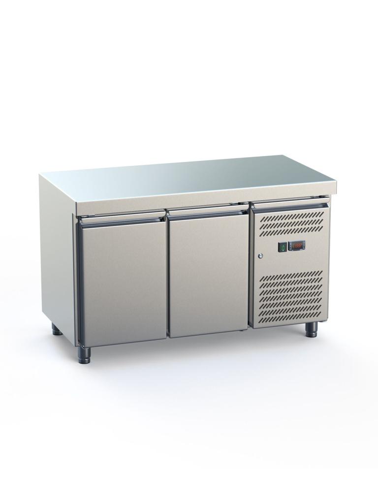 Table frigorifique - 2 portes - H 85 x 136 x 70 CM - Inox - G-Line