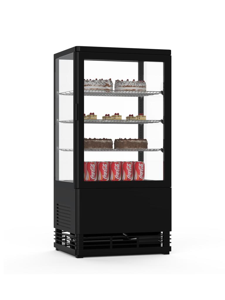 Vitrine réfrigérée - 70 Litres - Noir - LED - G-Line
