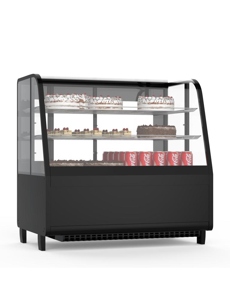 Vitrine réfrigérée - Modèle de table - 100 Litres - Noir - G-Line