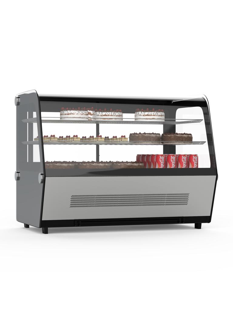 Vitrine réfrigérée - Modèle de table - 160 Litres - Inox - G-Line