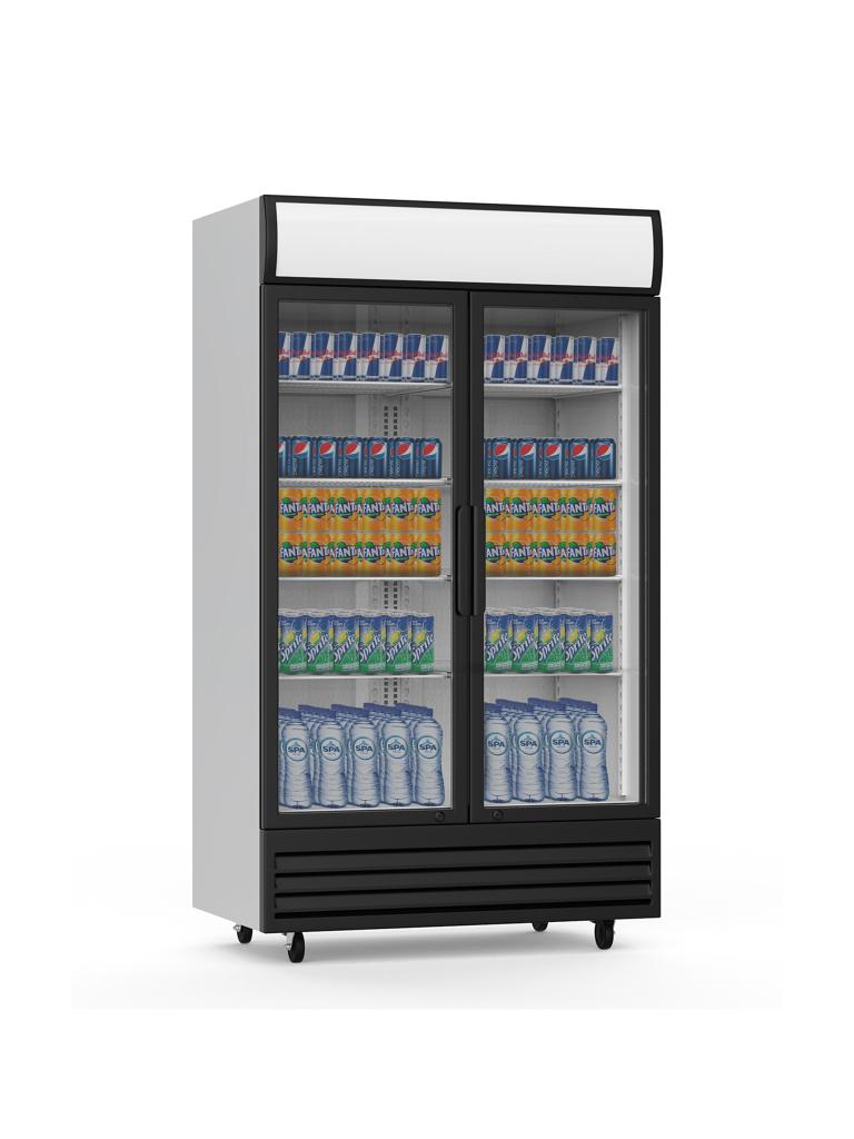 Réfrigérateur porte vitrée - 2 portes - 1000 Litres - H 203 x 113 x 70 CM - G-Line