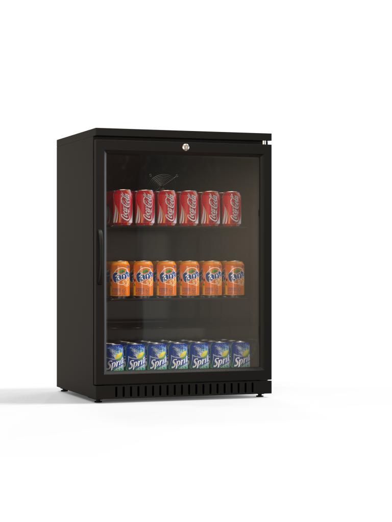 Réfrigérateur bar - Porte vitrée - 1 porte - 105 litres - Intérieur noir - H 95 x L 60 x P 53 CM - G-Line