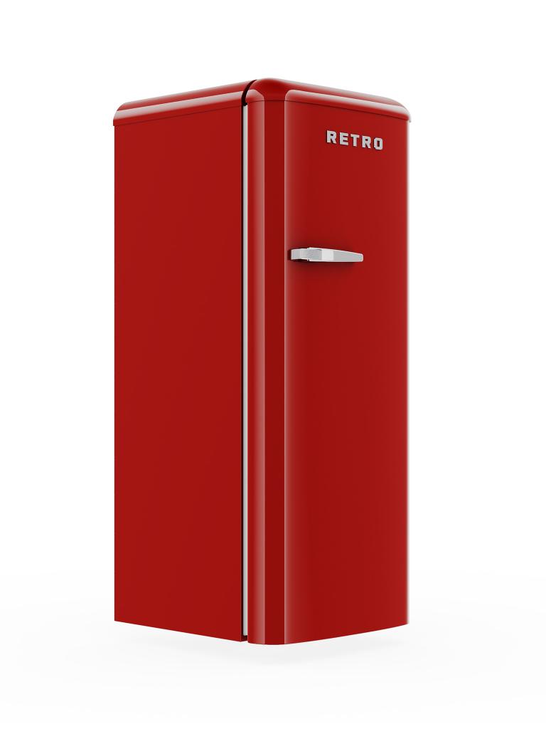 Réfrigérateur Retro - 1 porte - Compartiment congélateur - modèle vertical - 194 + 24 L - Rouge - G-Line
