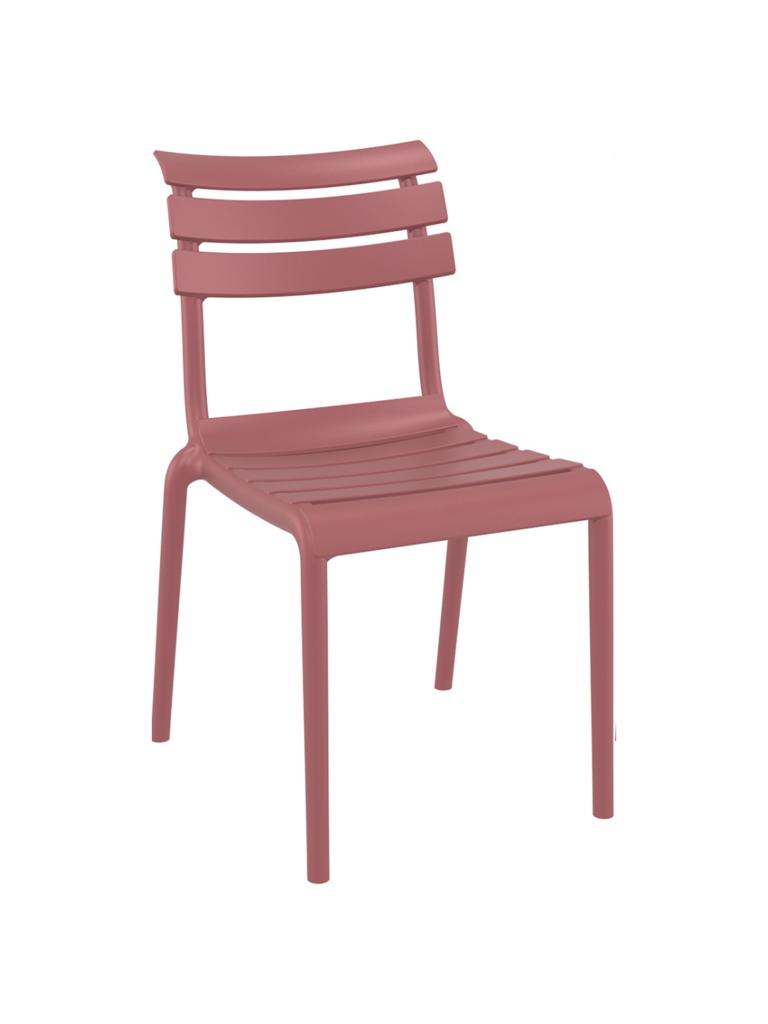 Chaise de terrasse Helen - Empilable - Marsala - Plastique - G-line